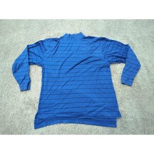 Vintage‎ Byron Nelson Shirt Mens Large Blue Striped Long Sleeve Made in Korea
